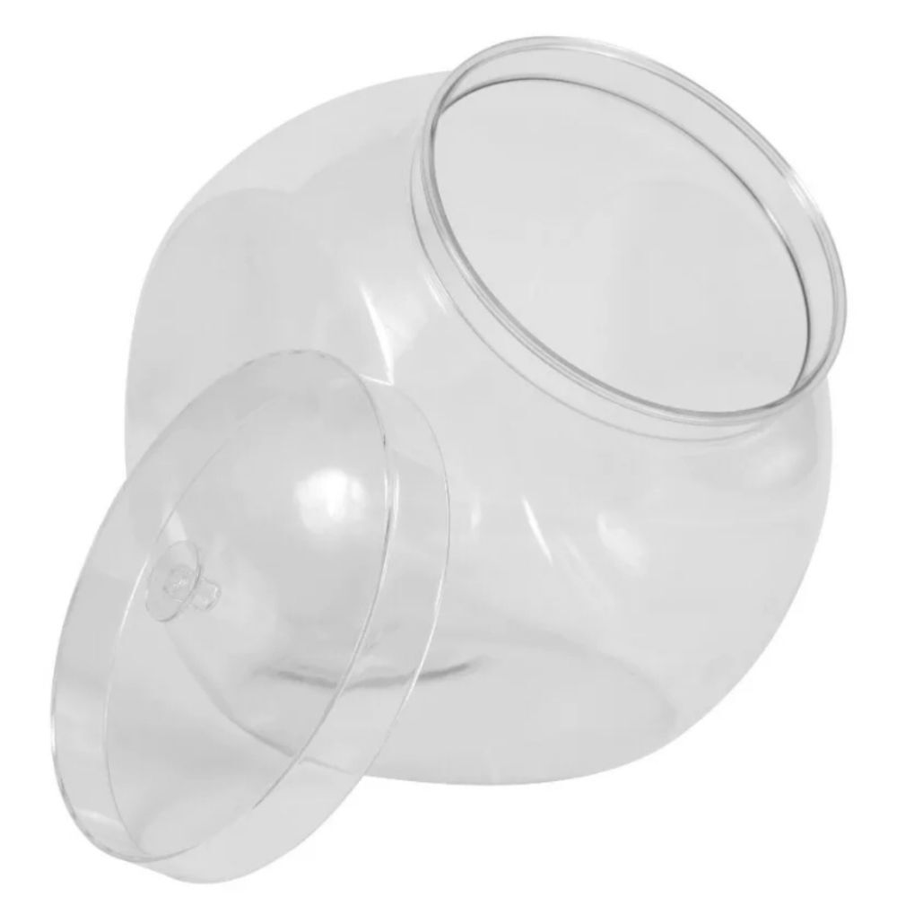 Caterer's Corner Clear Plastic Candy Jar with Lid  80 oz. - Picture 2 of 8